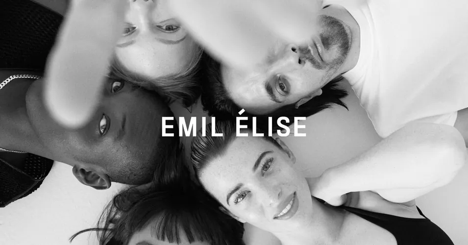 EMIL ÉLISE Anzeigenmotiv mit Models in Schwarzweiß