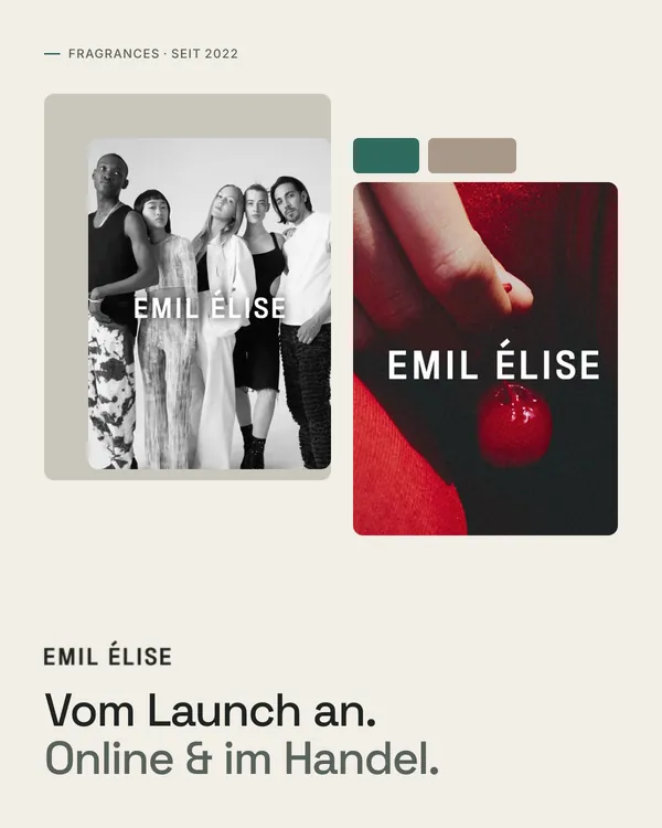 Key Visual EMIL ÉLISE: vom Launch an, online und im Handel