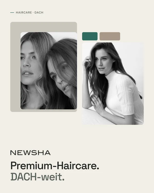 Key Visual NEWSHA: Premium-Haircare, DACH-weit